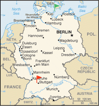 Från Puttgarden ner till Stuttgart (Leonberg) gick vår färd
